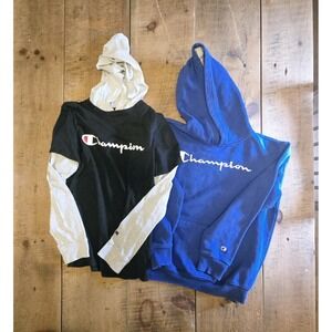 Youth Champion Large Sweatshirt Lot of 2 Regular hoodie and a light weight